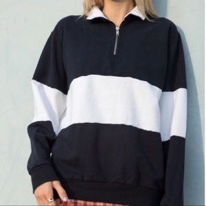Navy/white Brandy Quarter Zip